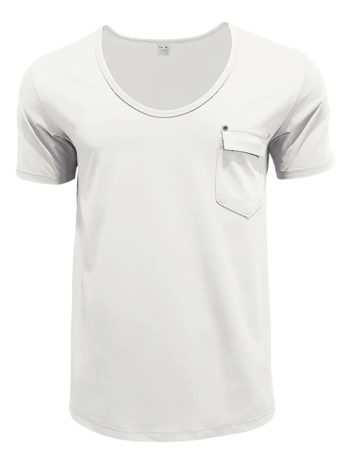 Men's Full Size Round Neck Short Sleeve T-Shirt Plus Size White / S