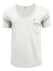 Men's Full Size Round Neck Short Sleeve T-Shirt Plus Size White / S
