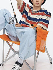 Men's Full Size Striped Round Neck Half Sleeve T-Shirt Plus Size