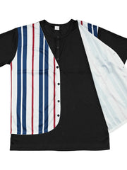Men's Full Size Striped Short Sleeve T-Shirt Plus Size