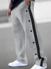 Men's Full Size Textured Drawstring Pants Plus Size Light Gray / S