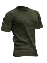 Men's Full Size Textured Knit Short Sleeve T-Shirt Plus Size Army Green / S