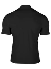 Men's Full Size Turtleneck Short Sleeve T-Shirt Plus Size Black / S