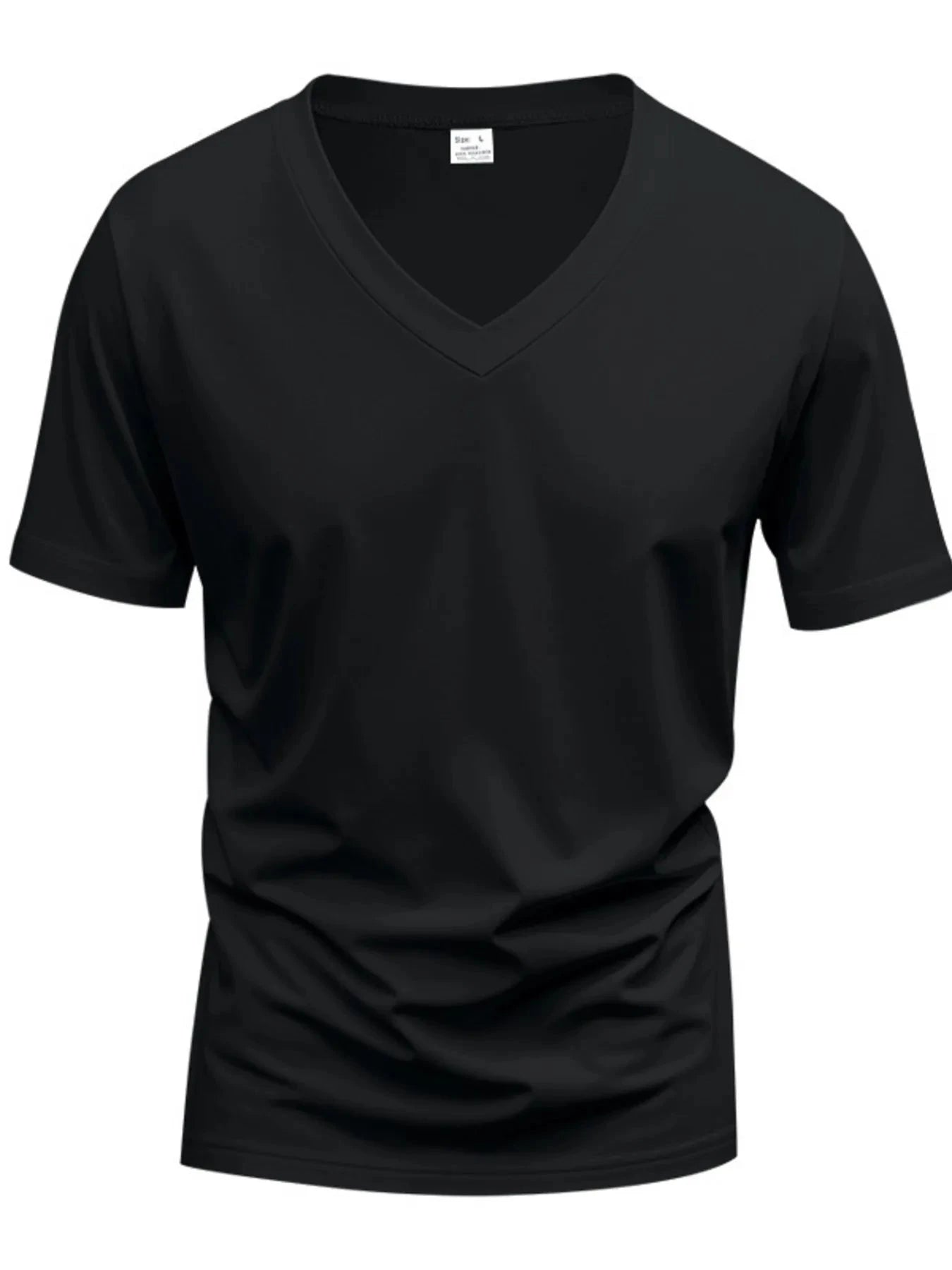 Men's Full Size V-Neck Short Sleeve T-Shirt Plus Size