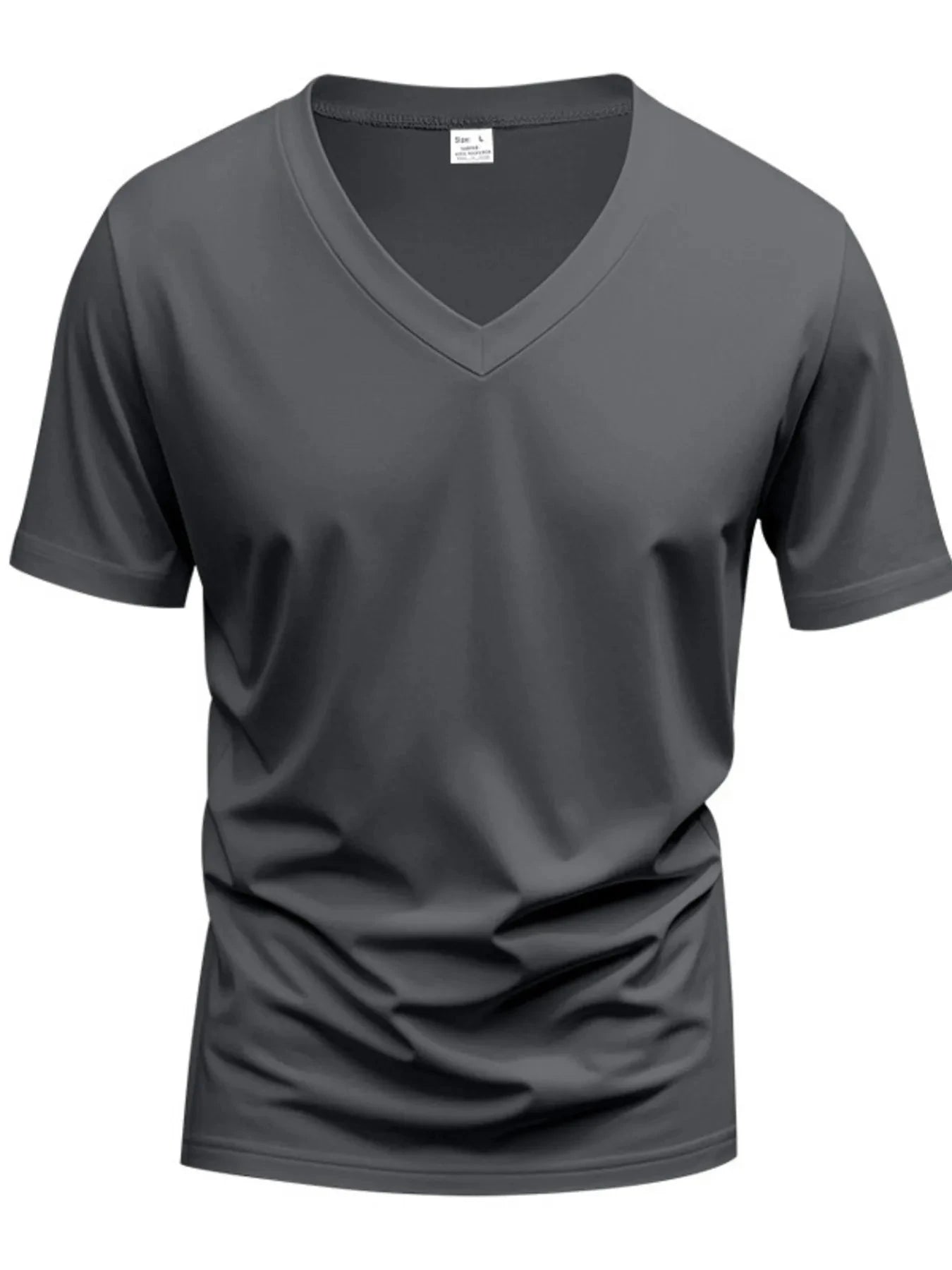 Men's Full Size V-Neck Short Sleeve T-Shirt Plus Size