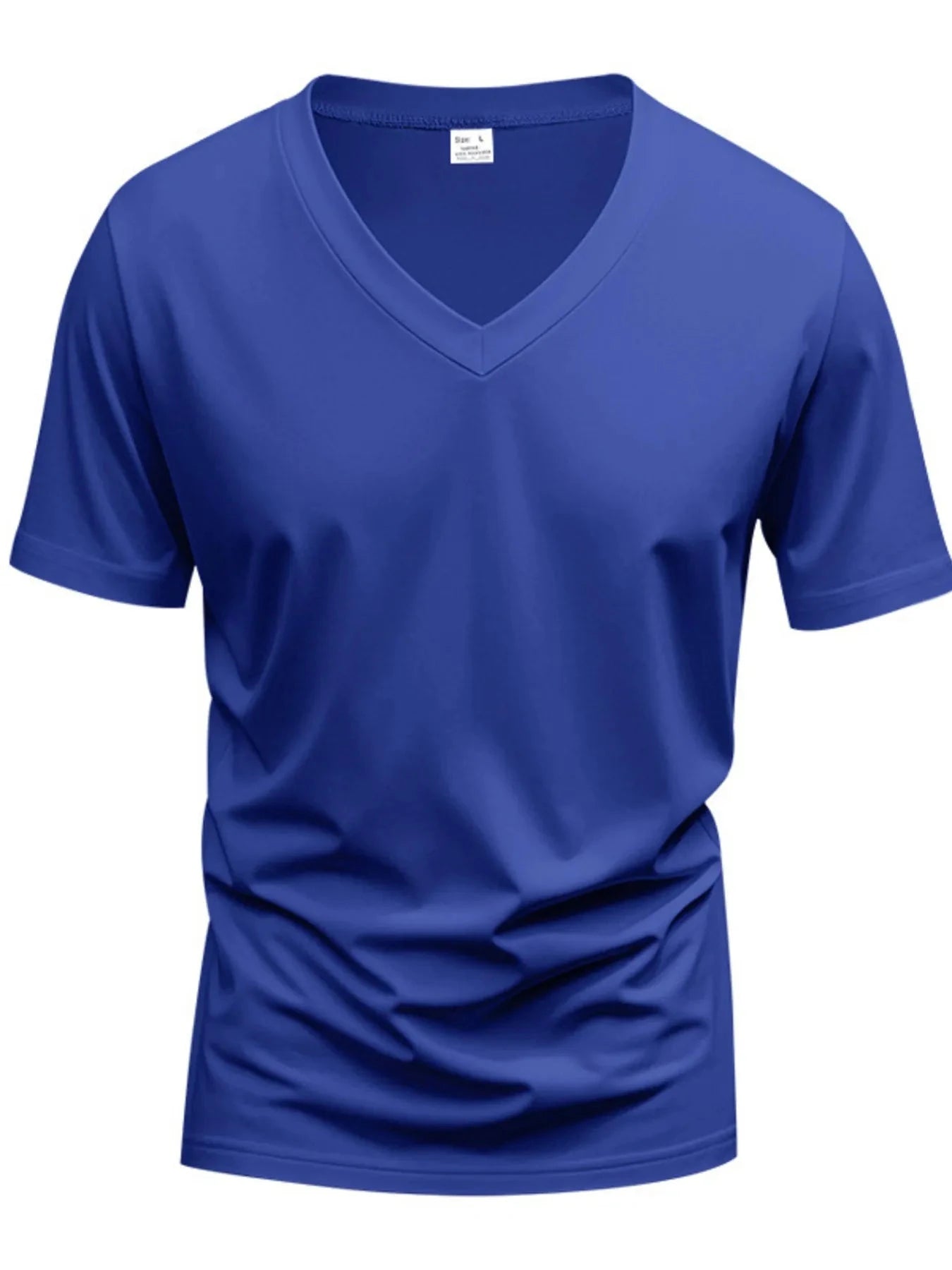 Men's Full Size V-Neck Short Sleeve T-Shirt Plus Size