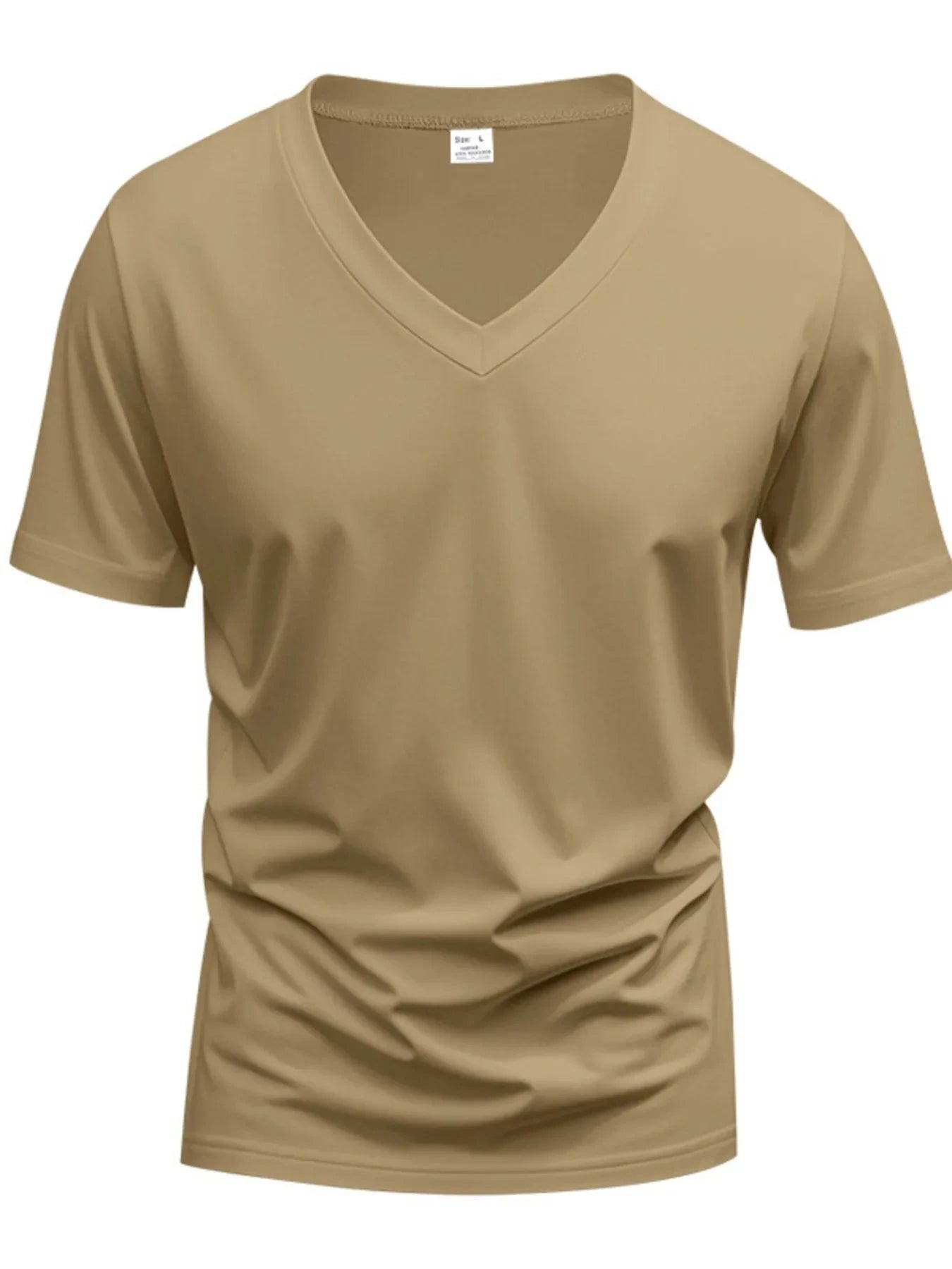 Men's Full Size V-Neck Short Sleeve T-Shirt Plus Size