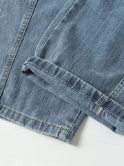 Men's Full Size Wide Leg High Waisted Vintage Wash Jeans Plus Size