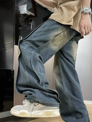 Men's Full Size Wide Leg Jeans Plus Size