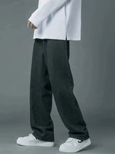 Men's Full Size Wide Leg Wash Relaxed Fit Jeans Plus Size Black / S