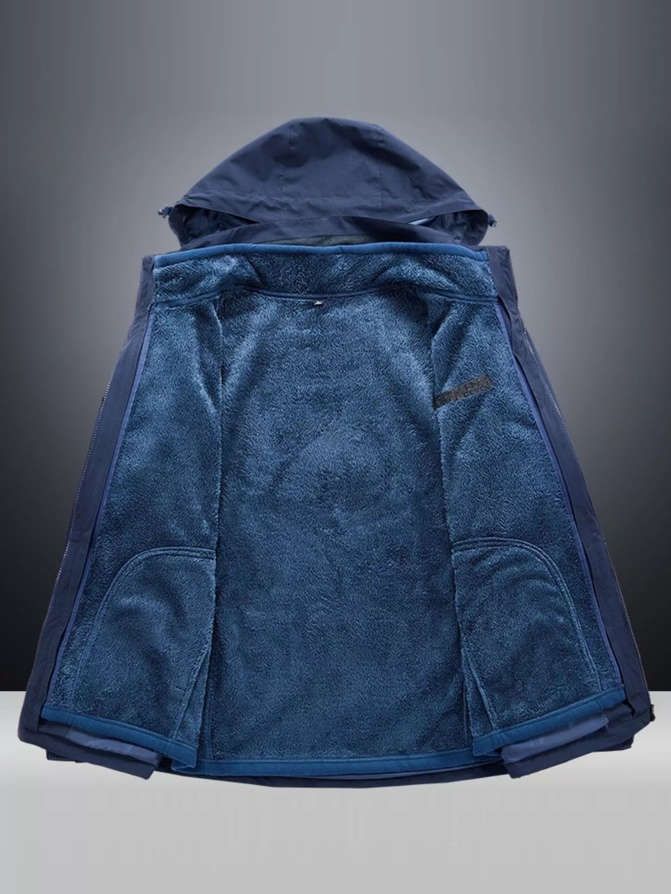 Men's Full Size Windproof Zip Up Hooded Jacket Plus Size