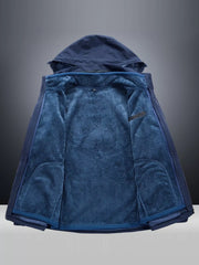 Men's Full Size Windproof Zip Up Hooded Jacket Plus Size