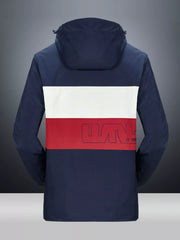 Men's Full Size Windproof Zip Up Hooded Jacket Plus Size