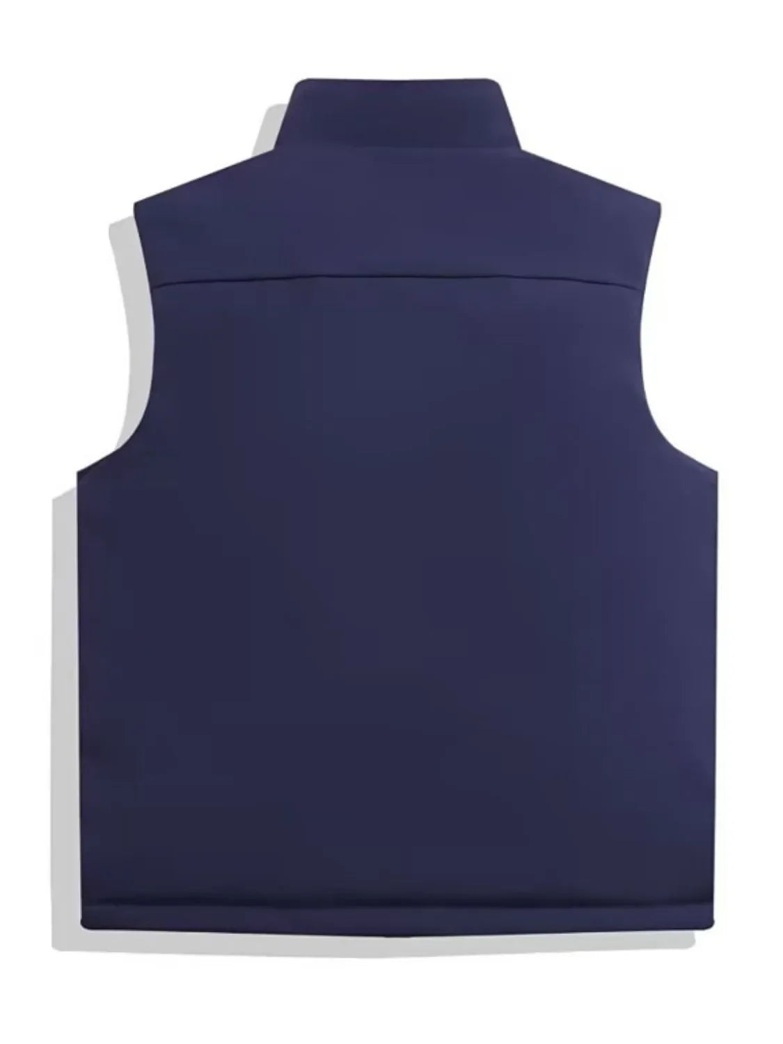 Men's Full Size Zip Up Vest Plus Size Navy / S
