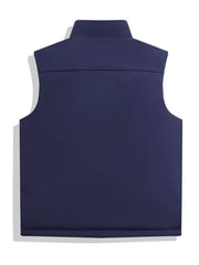 Men's Full Size Zip Up Vest Plus Size Navy / S