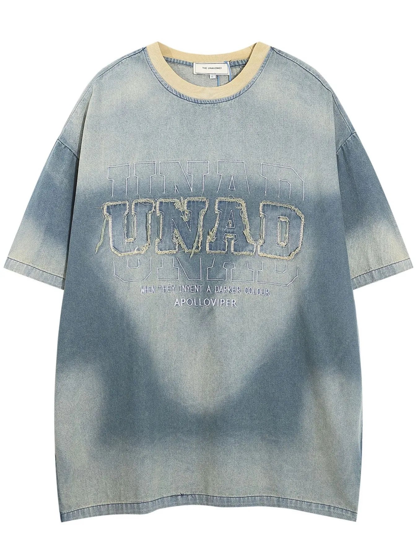 Men's Gradient Heart Denim T-Shirt