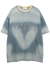 Men's Gradient Heart Denim T-Shirt