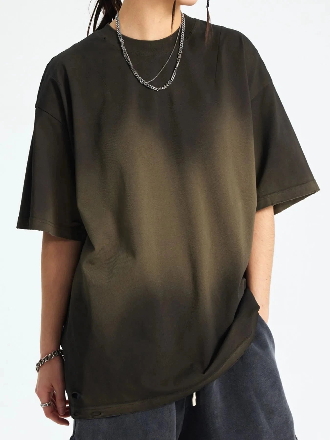 Men's Gradient Round Neck Short Sleeve T-Shirt