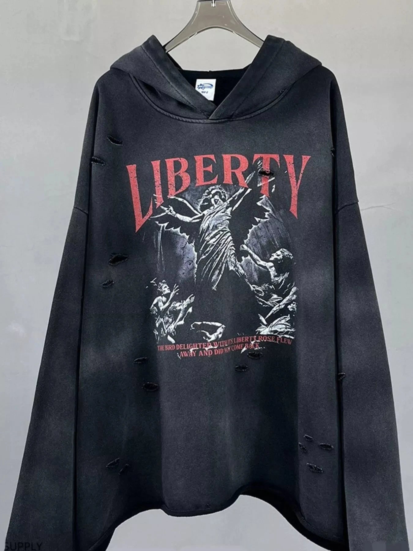 Men's Graphic Long Sleeve Hoodie Black / M