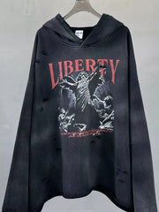 Men's Graphic Long Sleeve Hoodie Black / M