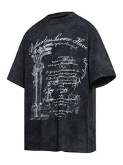 Men's Graphic Round Neck Short Sleeve T-Shirt