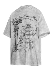 Men's Graphic Round Neck Short Sleeve T-Shirt