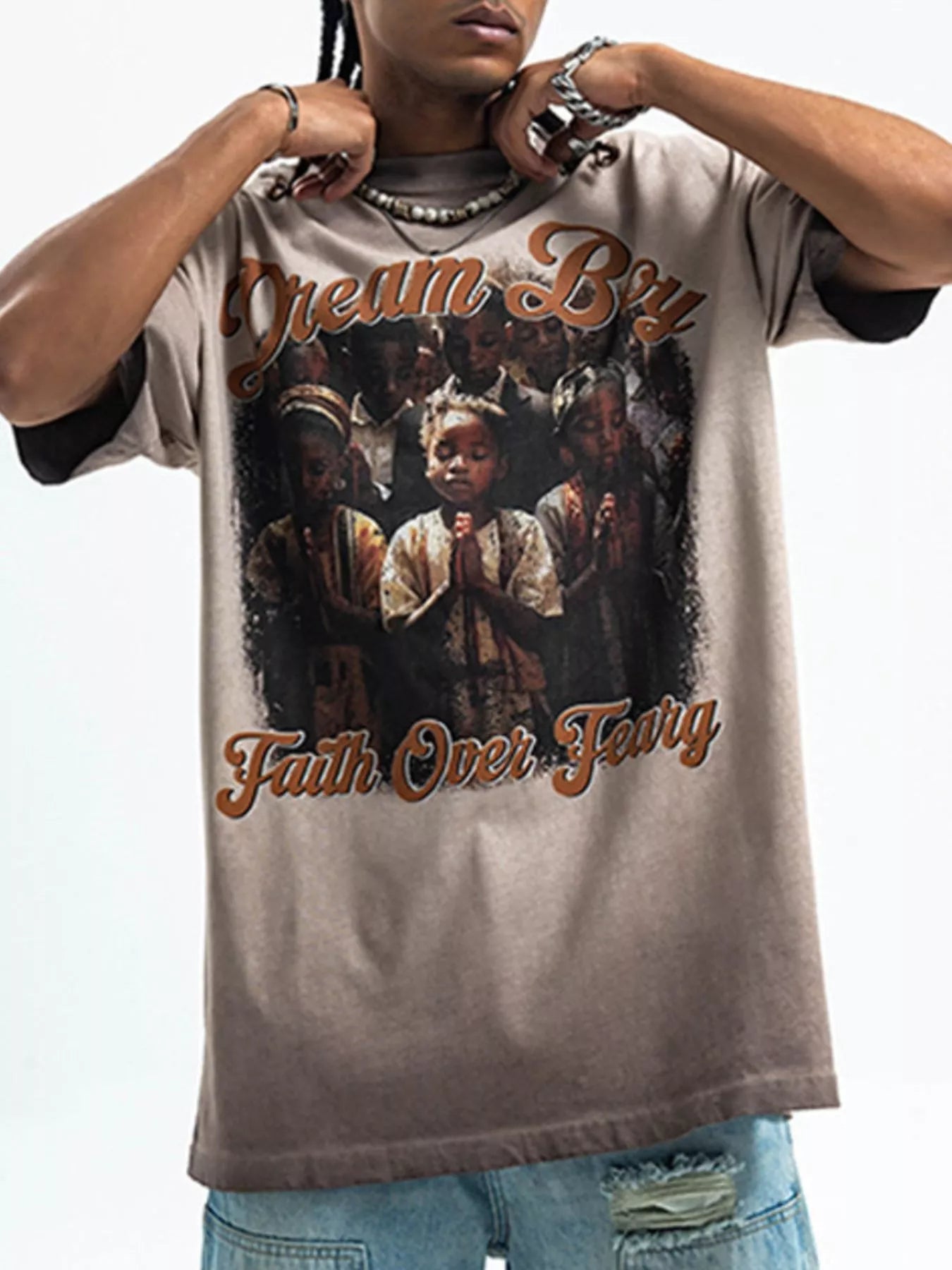 Men's Graphic Round Neck Short Sleeve T-Shirt