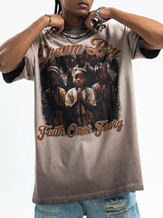 Men's Graphic Round Neck Short Sleeve T-Shirt