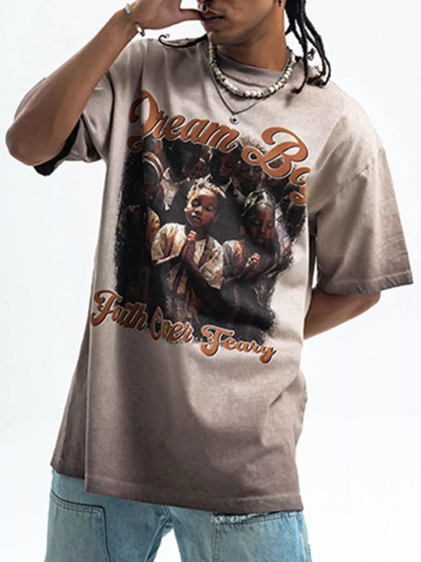 Men's Graphic Round Neck Short Sleeve T-Shirt