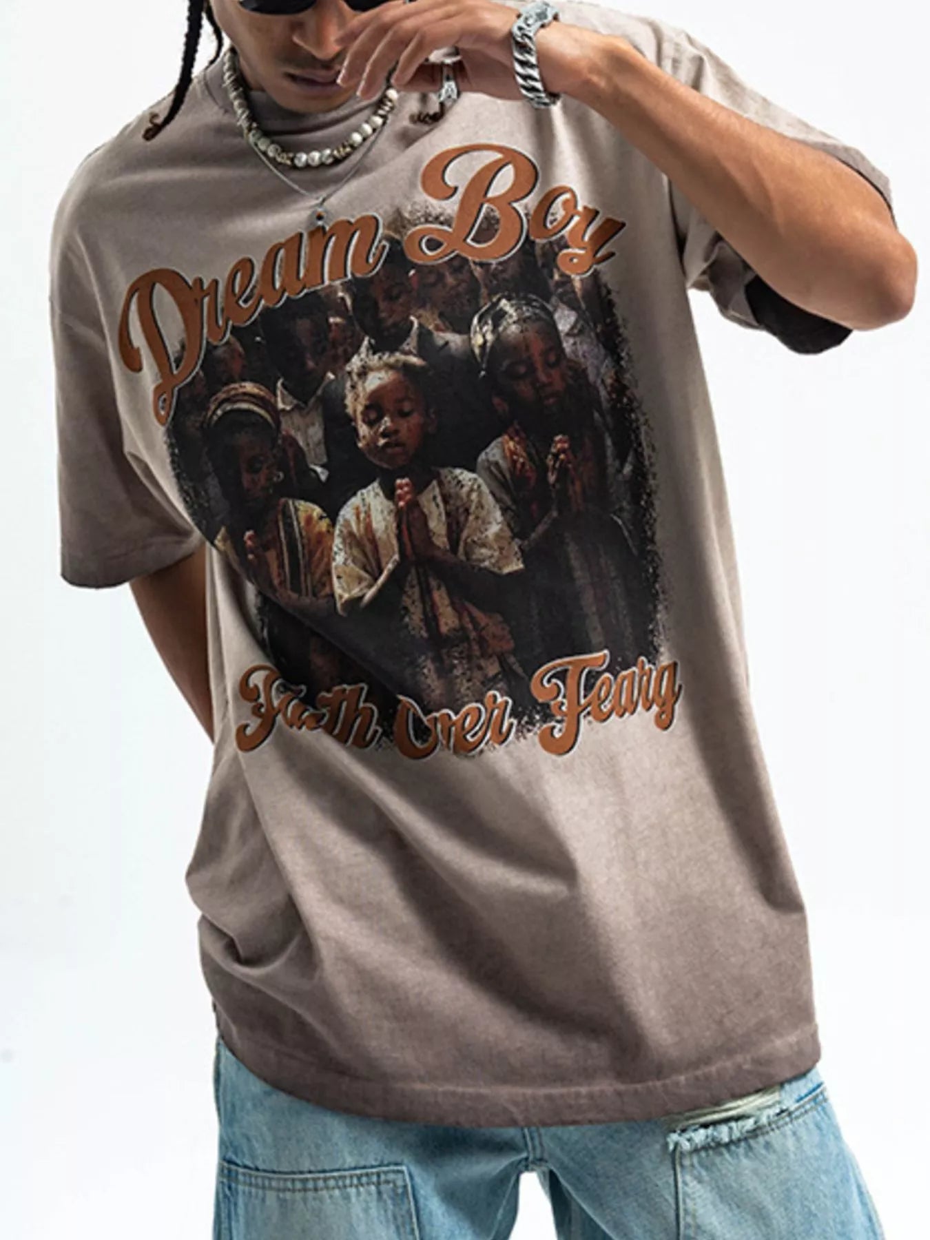 Men's Graphic Round Neck Short Sleeve T-Shirt