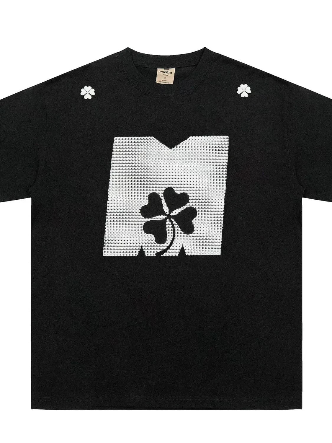 Men's Graphic Round Neck Short Sleeve T-Shirt Black / M