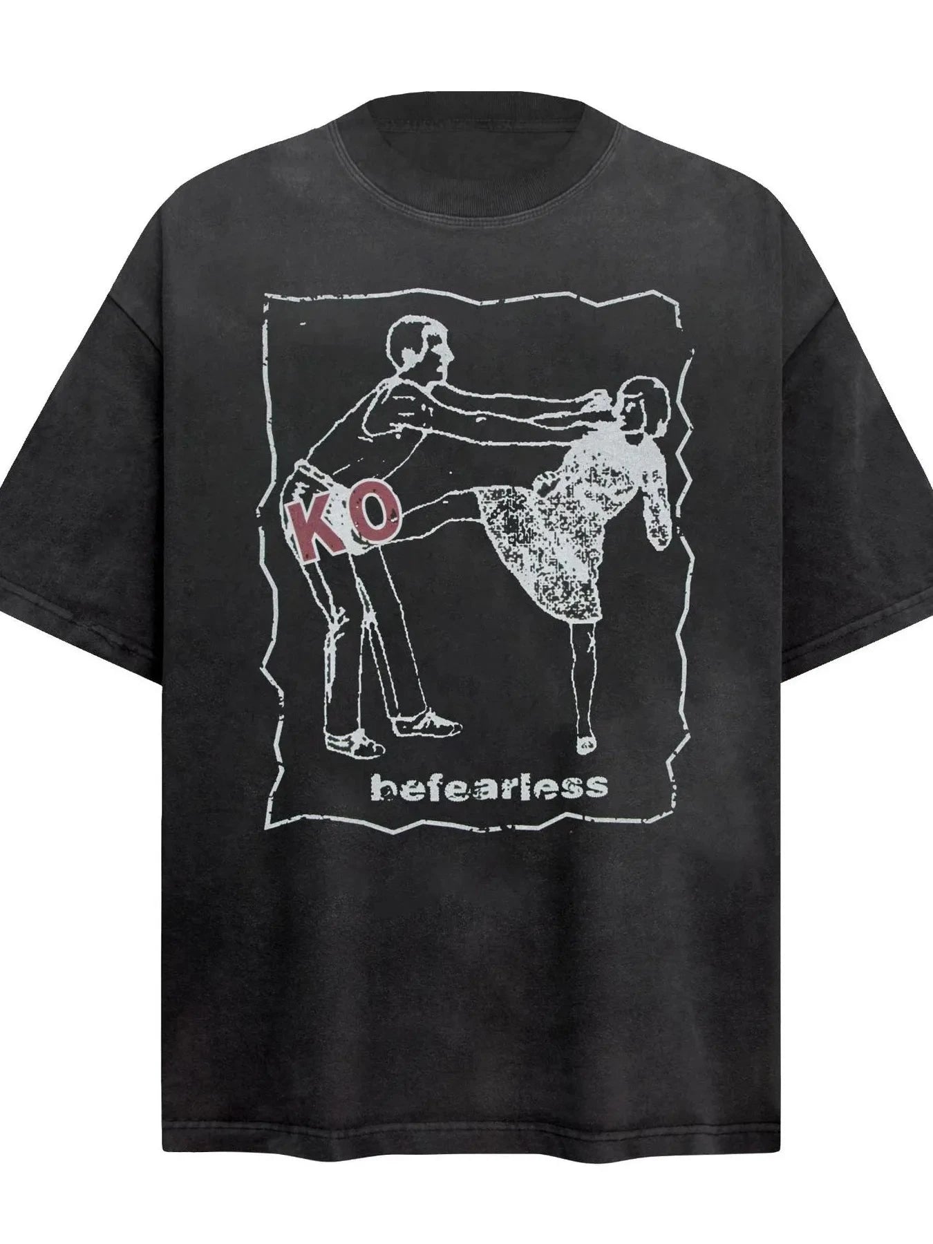 Men's Graphic Round Neck Short Sleeve T-Shirt Black / S