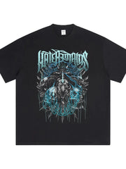 Men's Graphic Round Neck Short Sleeve T-Shirt Black / XS