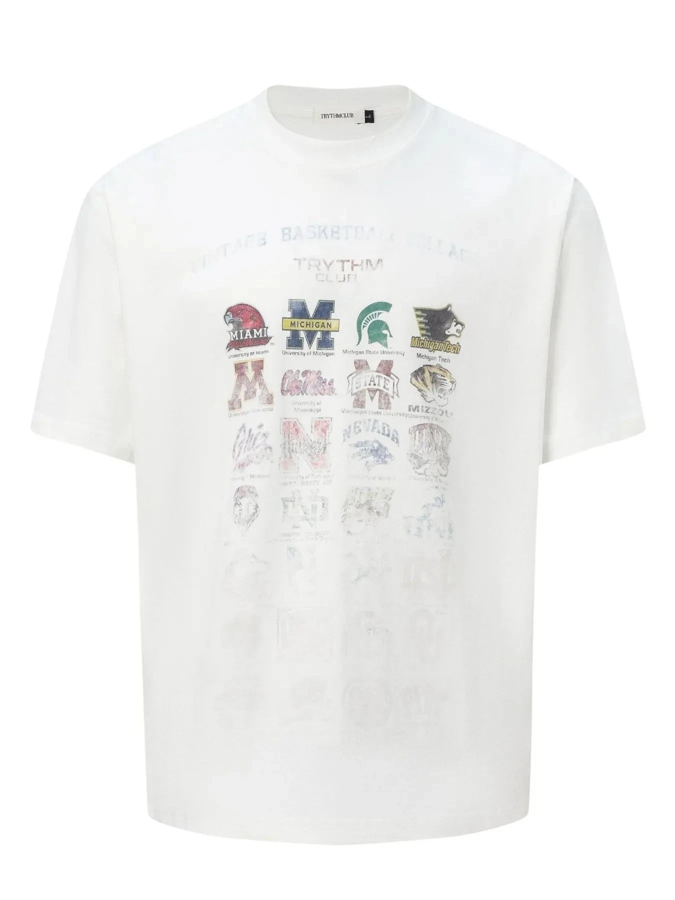 Men's Graphic Round Neck Short Sleeve T-Shirt White / S