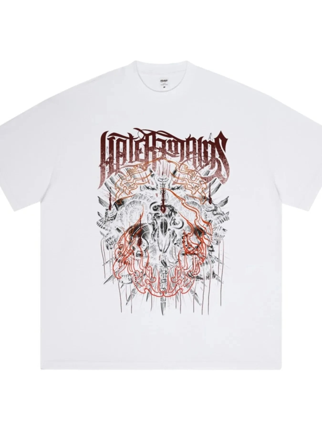 Men's Graphic Round Neck Short Sleeve T-Shirt White / XS