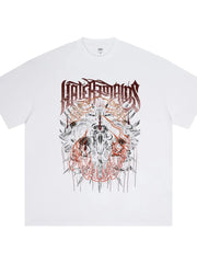 Men's Graphic Round Neck Short Sleeve T-Shirt White / XS