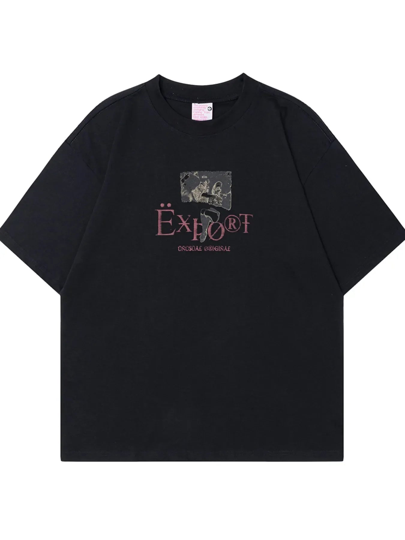 Men's Graphic Short Sleeve Oversized T-Shirt Black / M