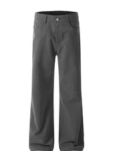 Men's High Waist Slim Bootcut Pants Grey / S