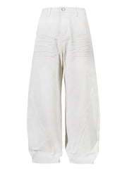 Men's High-Waist Wide Leg Balloon Jeans White / S