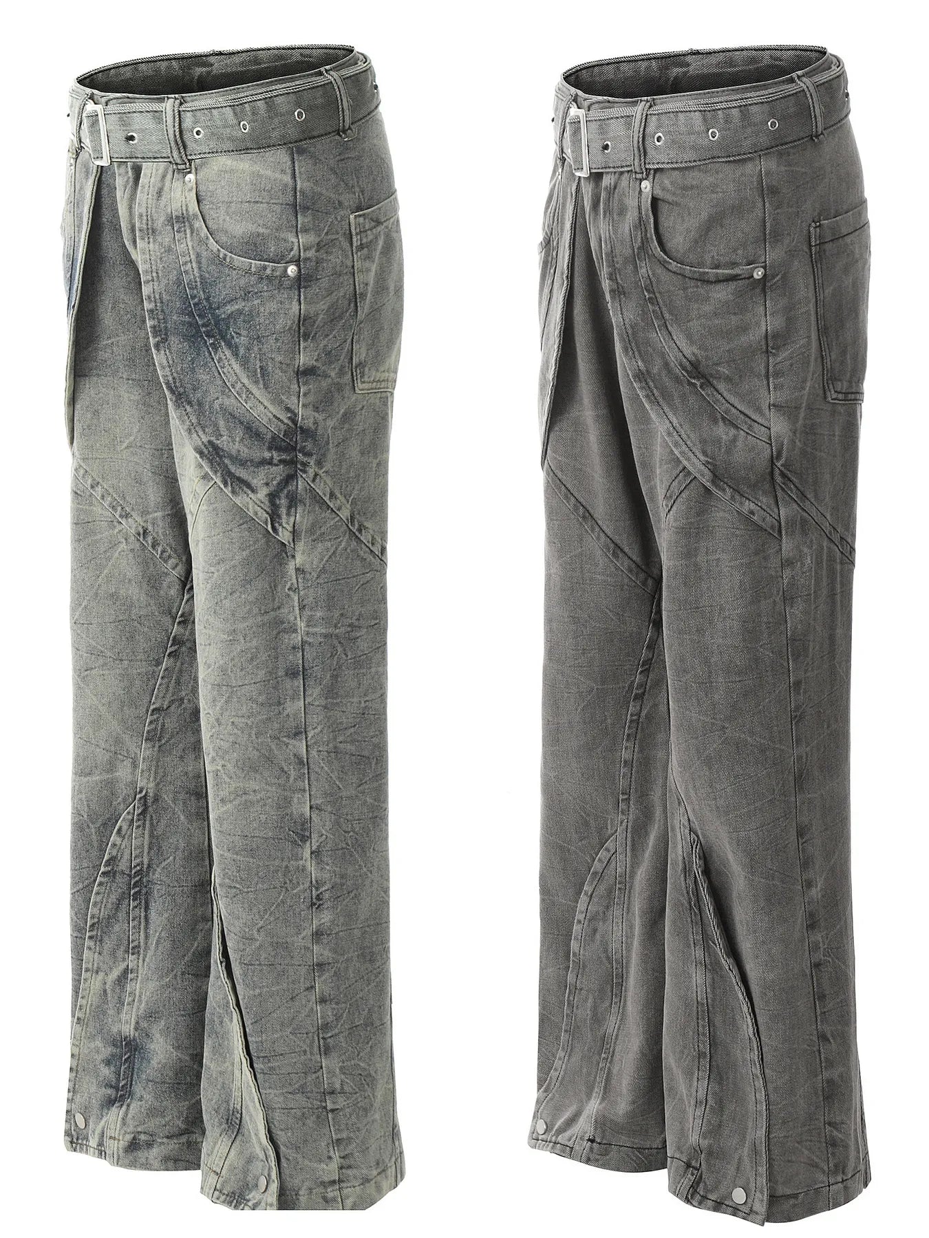 Men's High-Waist Wide Leg Jeans