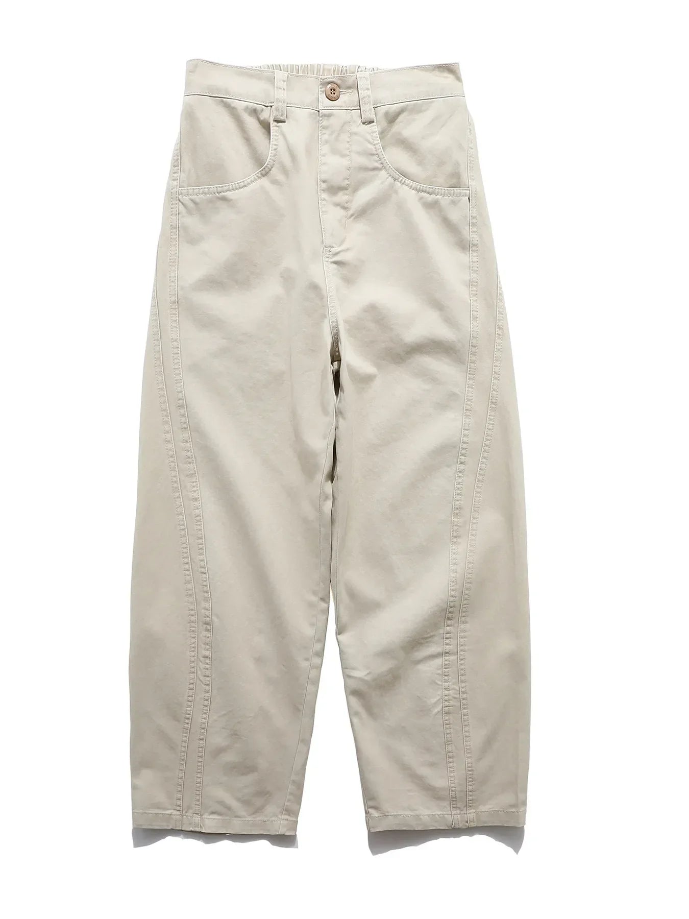 Men's High-Waisted Wide Leg Pants Khaki / S