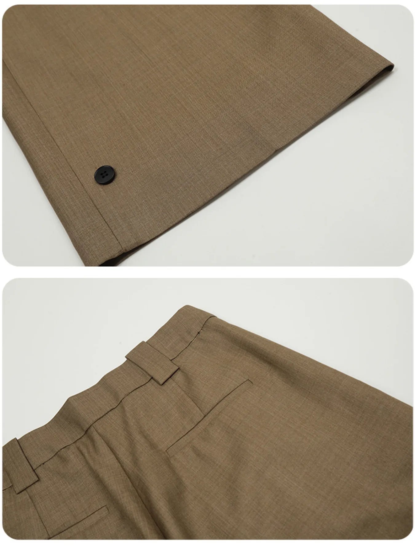 Men's High-Waisted Wide Leg Pleated Trousers