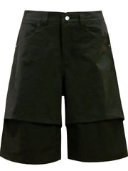 Men's Layered Pocketed Shorts Black / S