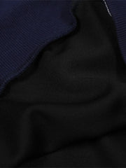 Men's Letter Contrast Long Sleeve Polo Sweatshirt