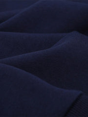 Men's Letter Contrast Long Sleeve Polo Sweatshirt