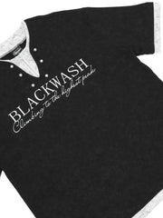 Men's Letter Graphic Round Neck Short Sleeve Contrast Trim T-Shirt