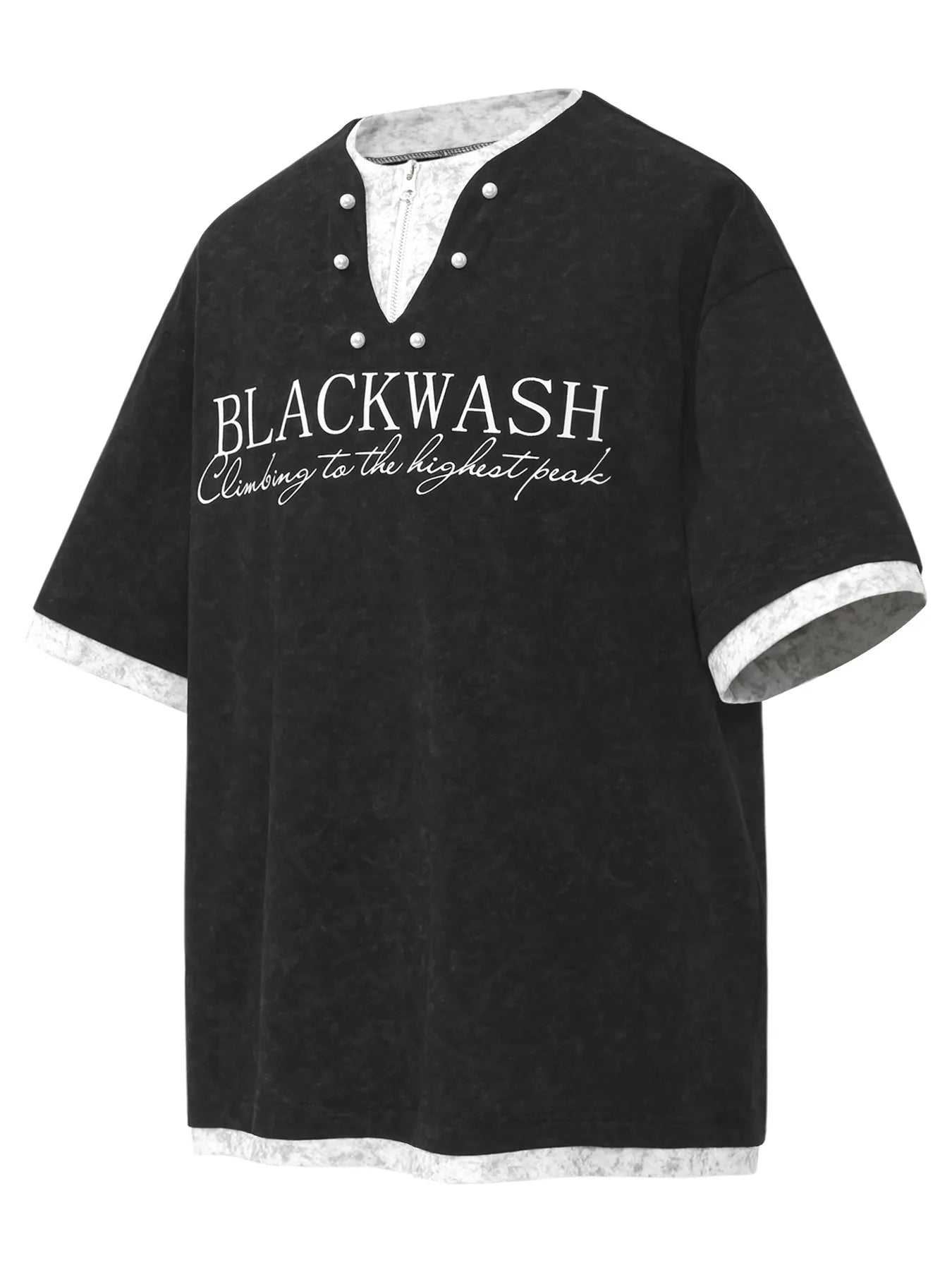 Men's Letter Graphic Round Neck Short Sleeve Contrast Trim T-Shirt