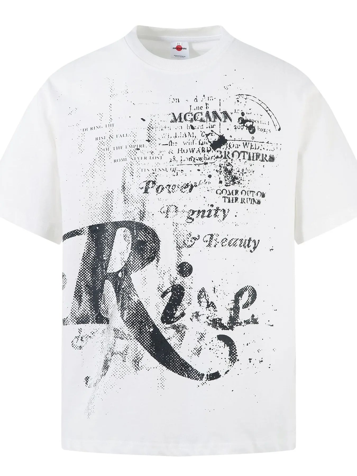 Men's Letter Graphic Short Sleeve T-Shirt White / M