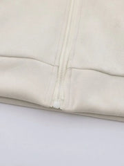 Men's Letter Graphic Track Jacket with Contrast Trim