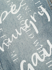 Men's Letter Loose Fit Jeans